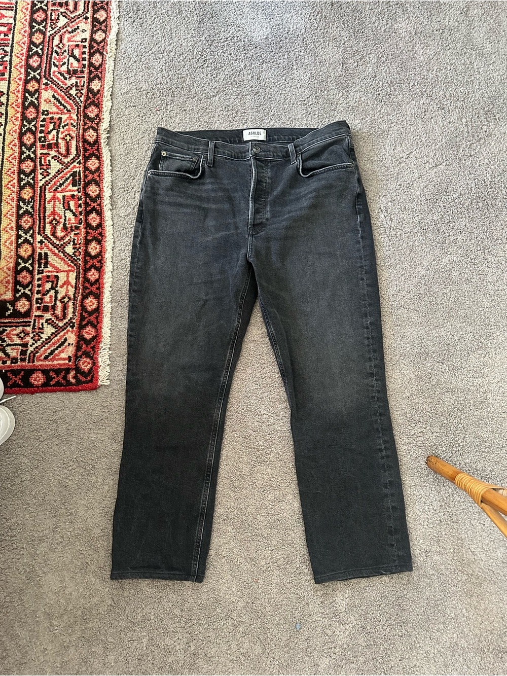Agolde Riley Crop Straight Leg Jeans